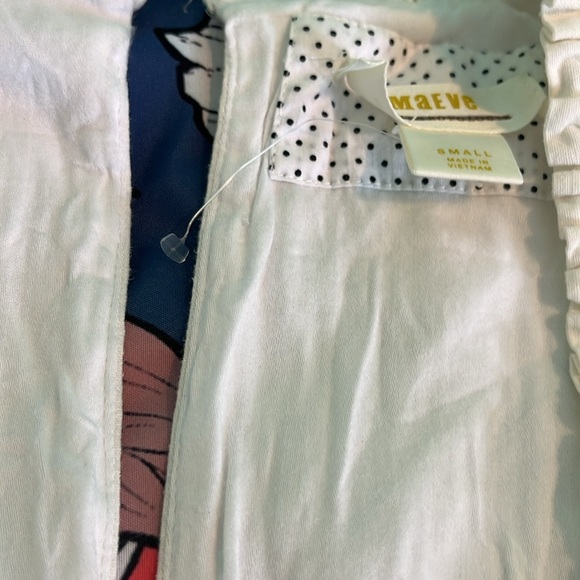 Anthropologie Maeve corset style peasant dress white long trending new - Picture 3 of 8